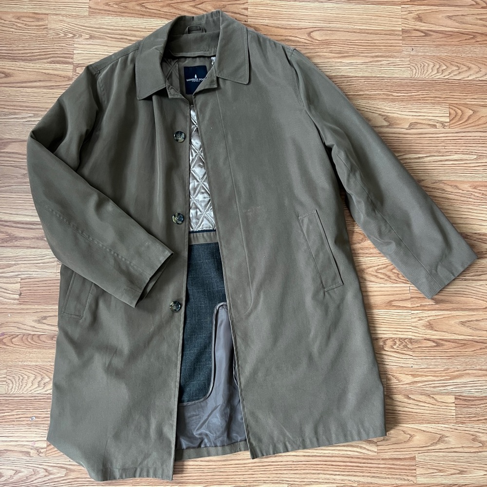 London Fog Men's Khaki Trench Coat